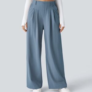 HALARA Wide-Leg Pants in Slate Blue